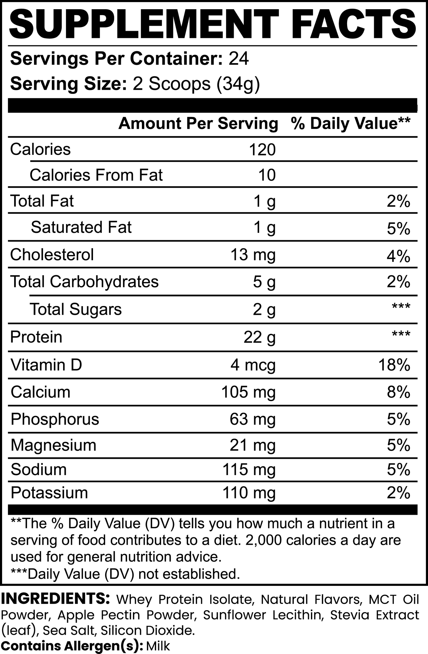 Whey Protein Isolate (Vanilla)